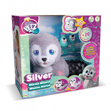 93164 Игрушка Club Petz Тюлень Silver интерактивный, со звуковыми эффектами